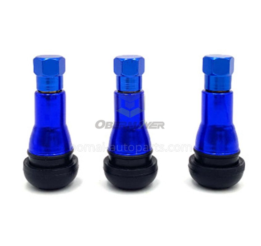 Rubber TR413AC tire valve in blue