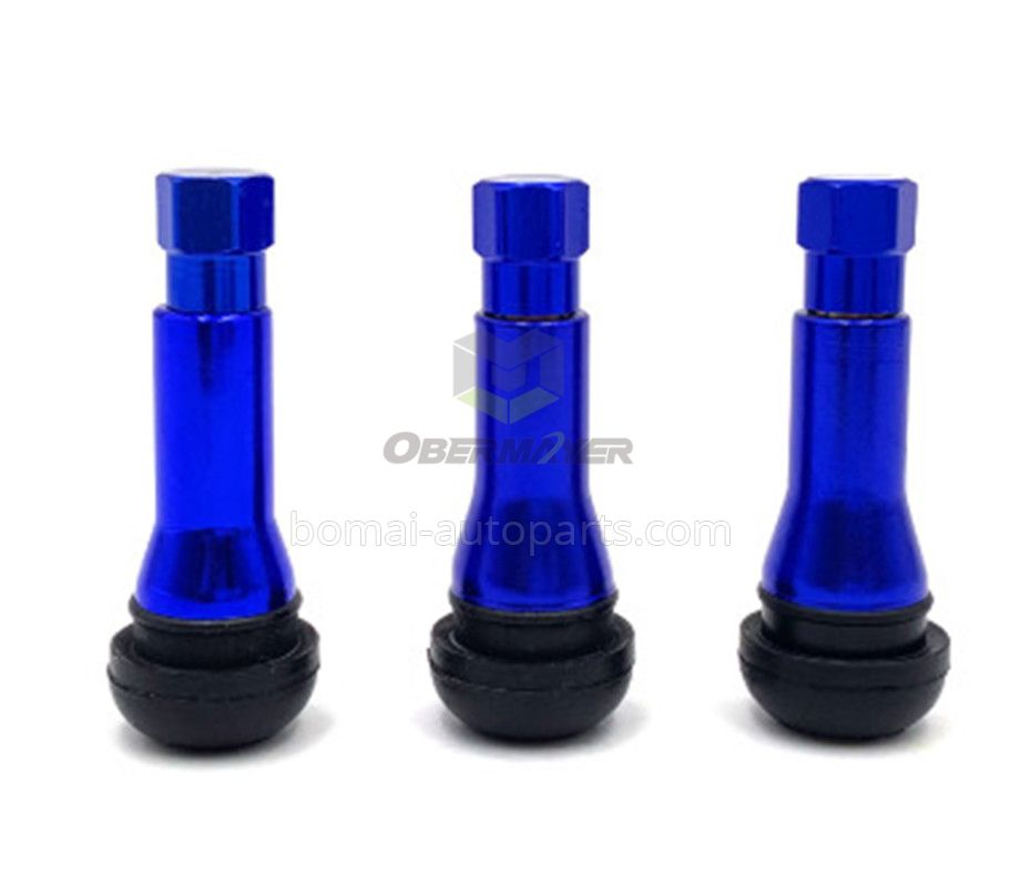 Rubber TR414AC tire valve in blue