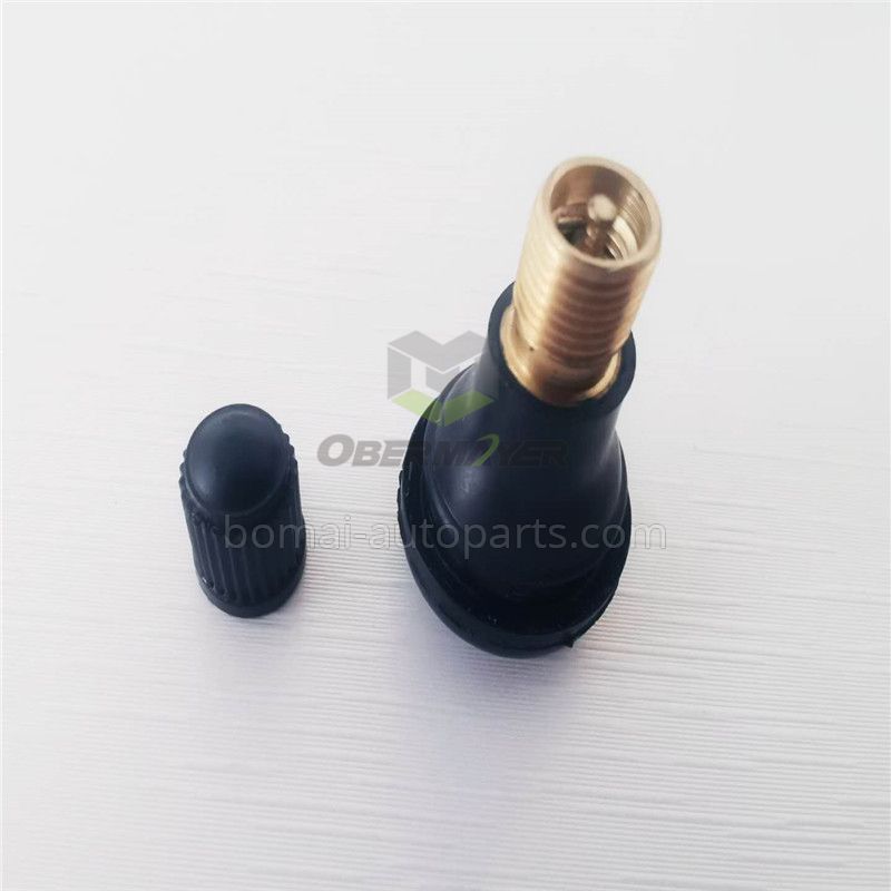 Rubber TR412 tire valve for brass stem