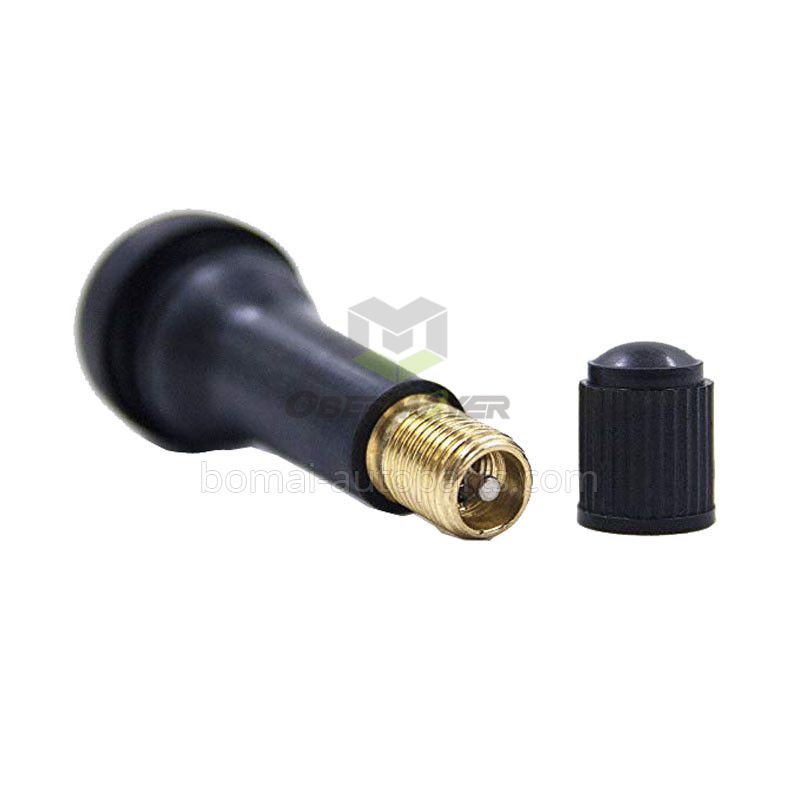 Rubber TR413 tire valve for brass stem