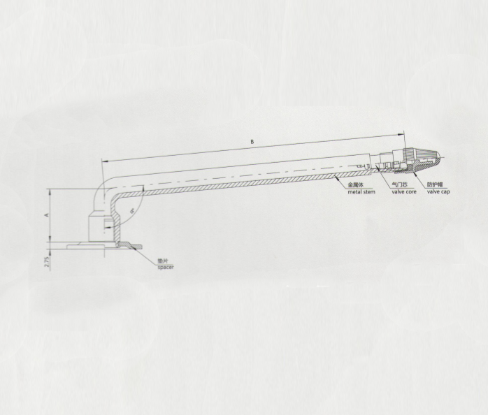 Tubeless V3-02-1 Tire Valve