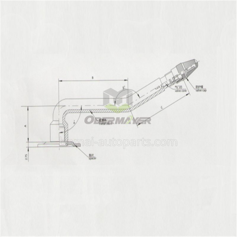 Tubeless V3-04-2 Tire Valve