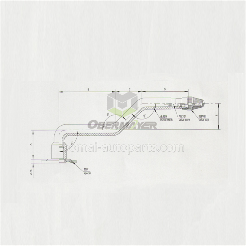 Tubeless V3-06-1 Tire Valve