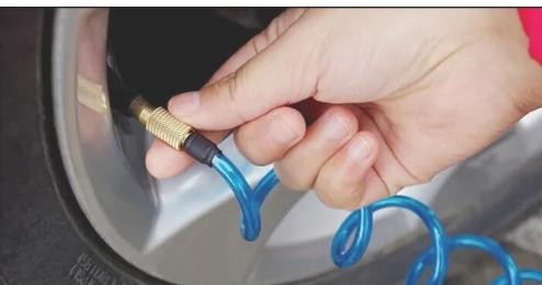 How to inflate a car tire