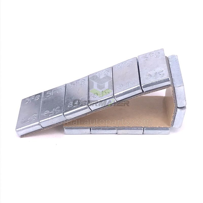 Zinc plated Fe/ Steel adhesive 5g*12 wheel weight right angle