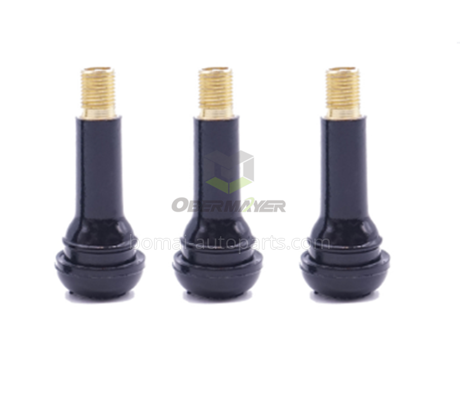 Rubber TR412 tire valve for brass stem