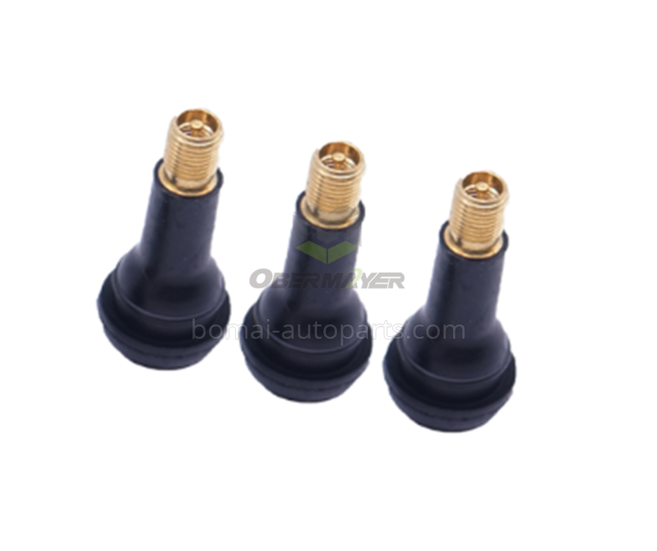 Rubber TR412 tire valve for brass stem