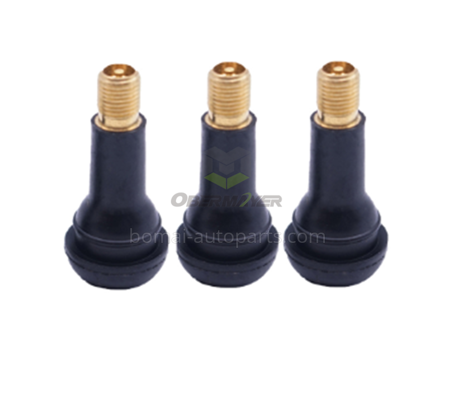 Rubber TR412 tire valve for brass stem