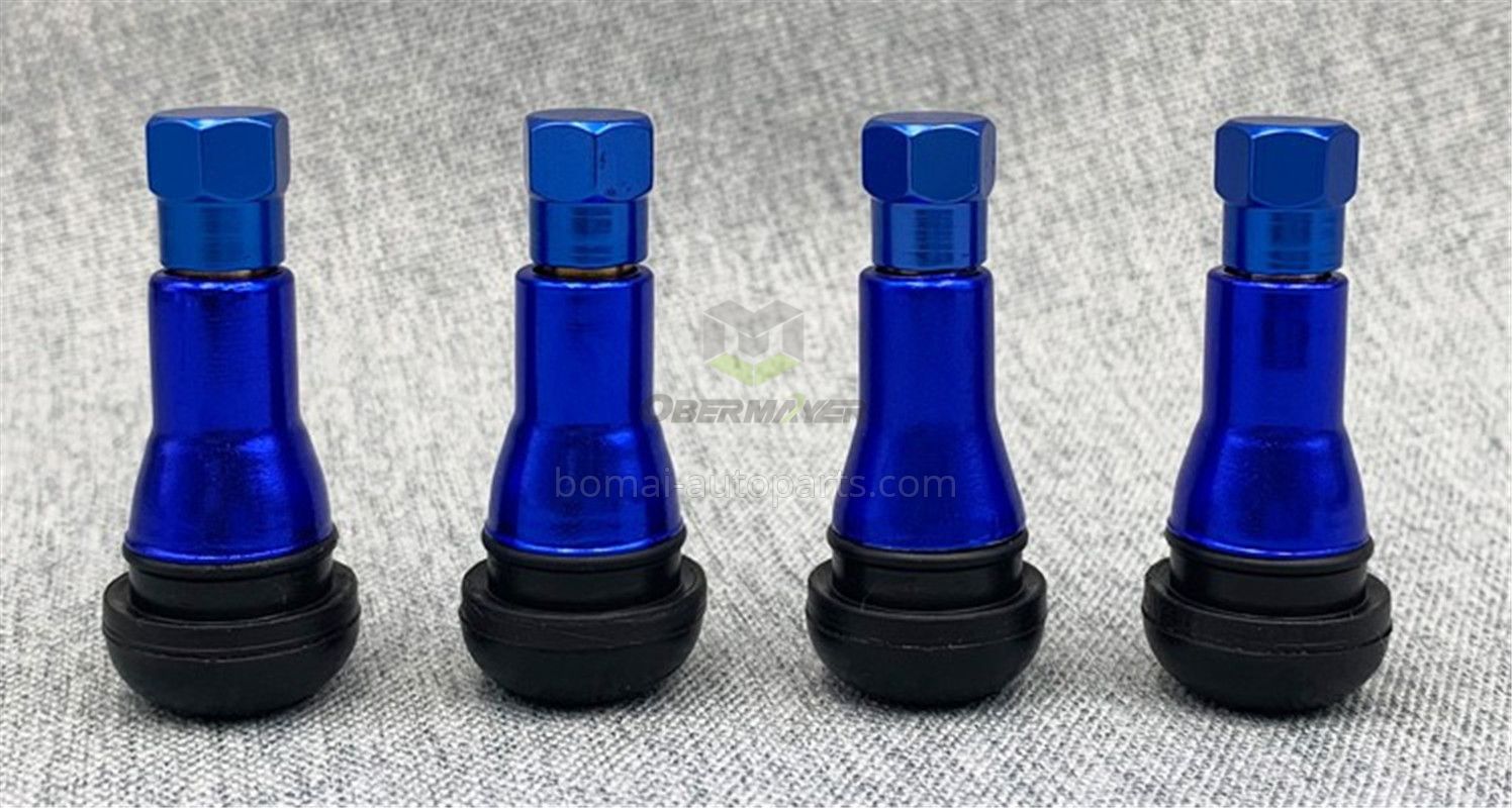 Rubber TR413AC tire valve in blue