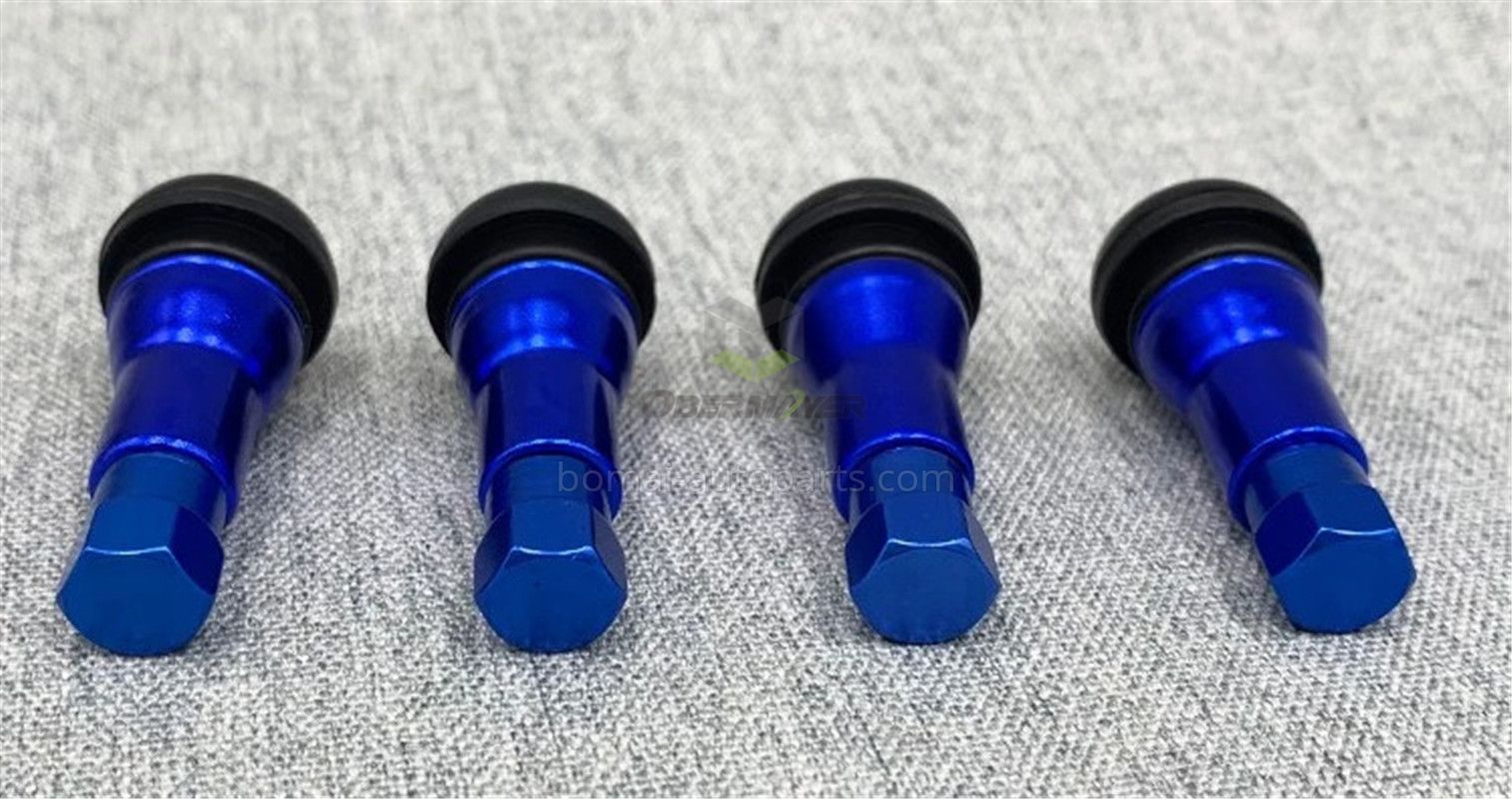 Rubber TR413AC tire valve in blue