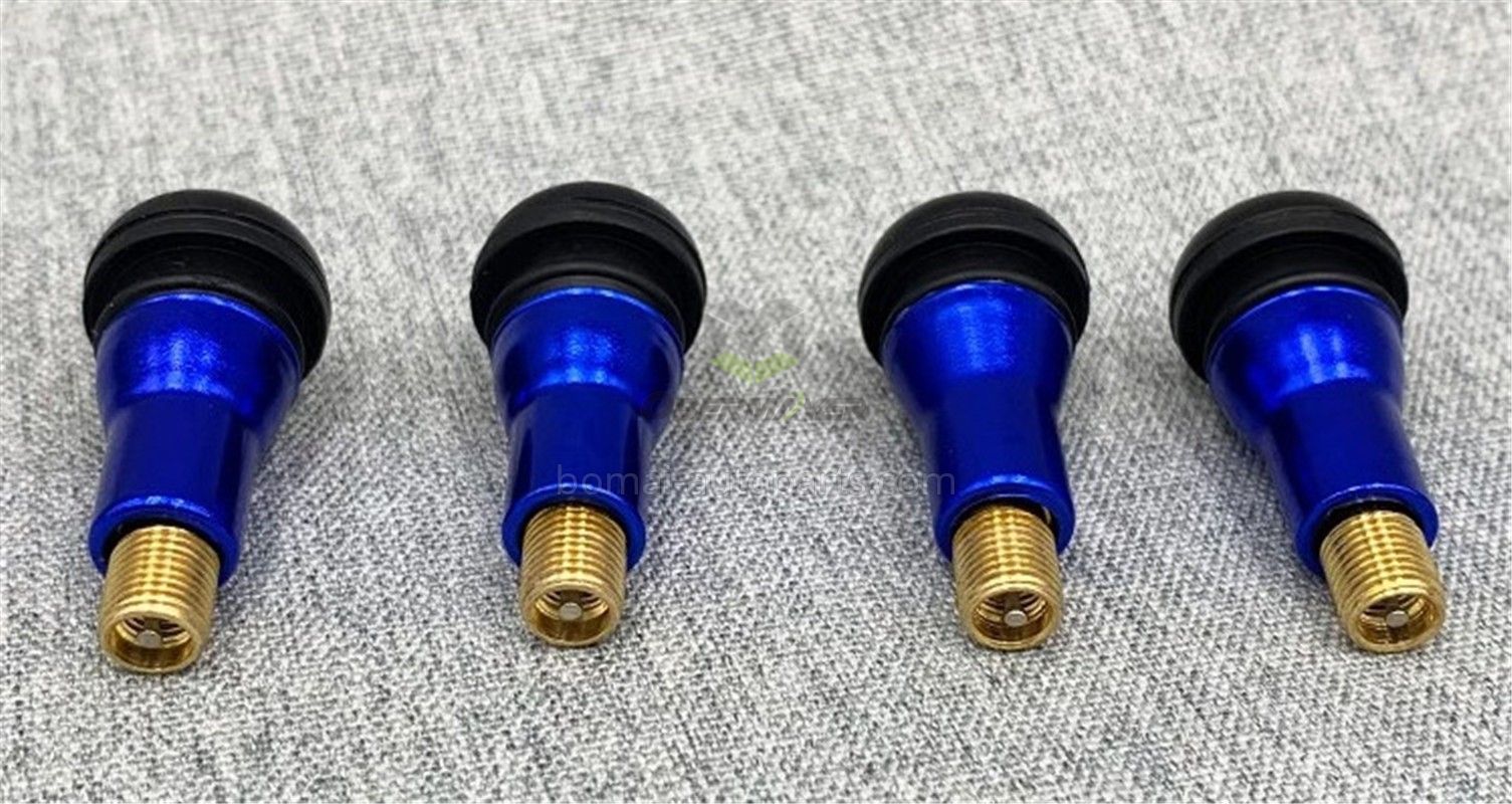 Rubber TR413AC tire valve in blue