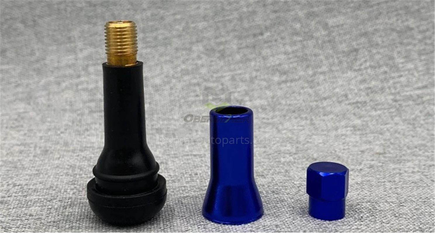 Rubber TR414AC tire valve in blue