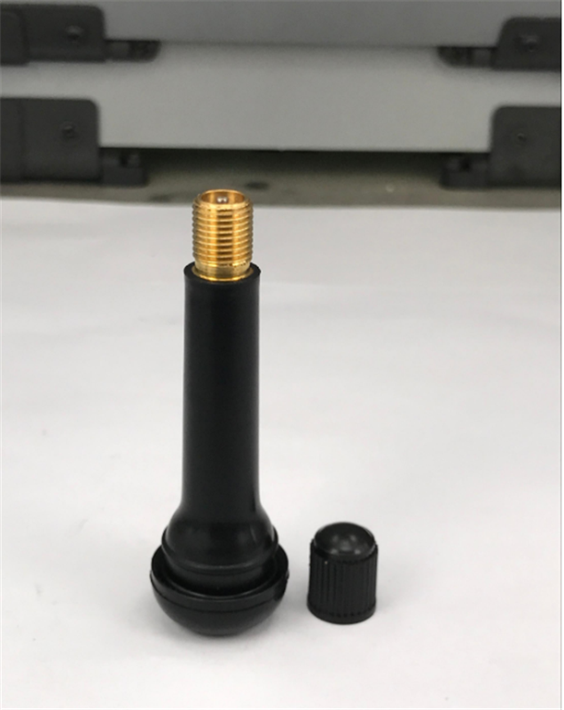 Rubber TR418 tire valve with brass stem