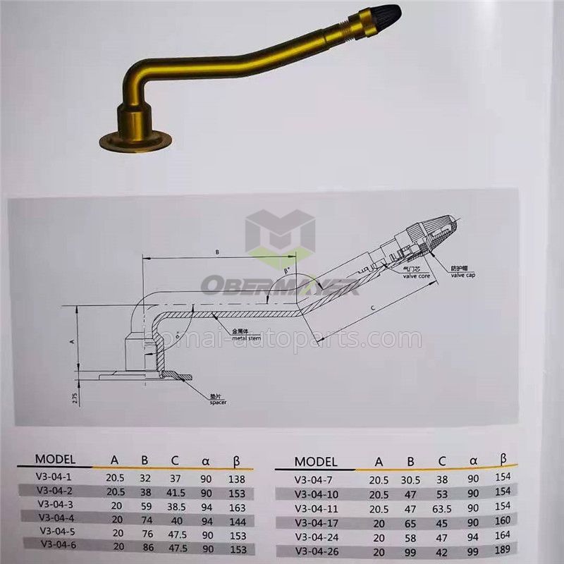 Tubeless V3-04 Tire Valve