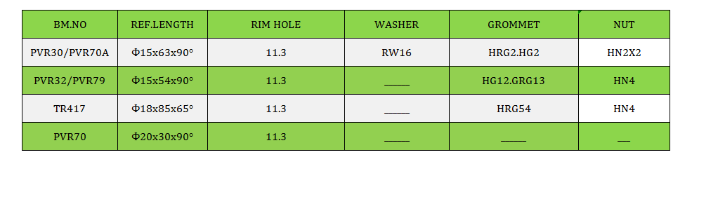 PVR311 tire valve